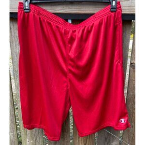 Champion Mens Red Athletic Shorts With Elastic Waistband 2XL big and tall